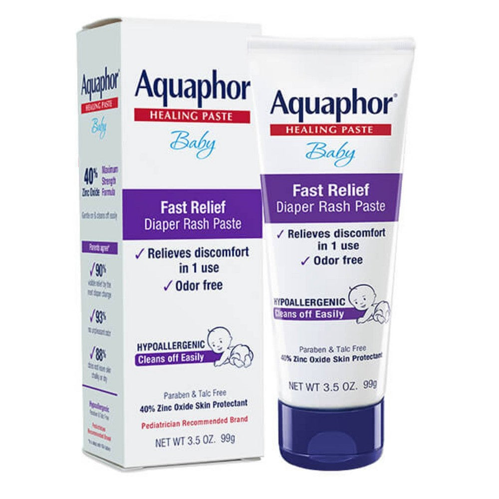Pâte pour érythème fessier Aquaphor Baby Soulagement Rapide 3,5 Oz