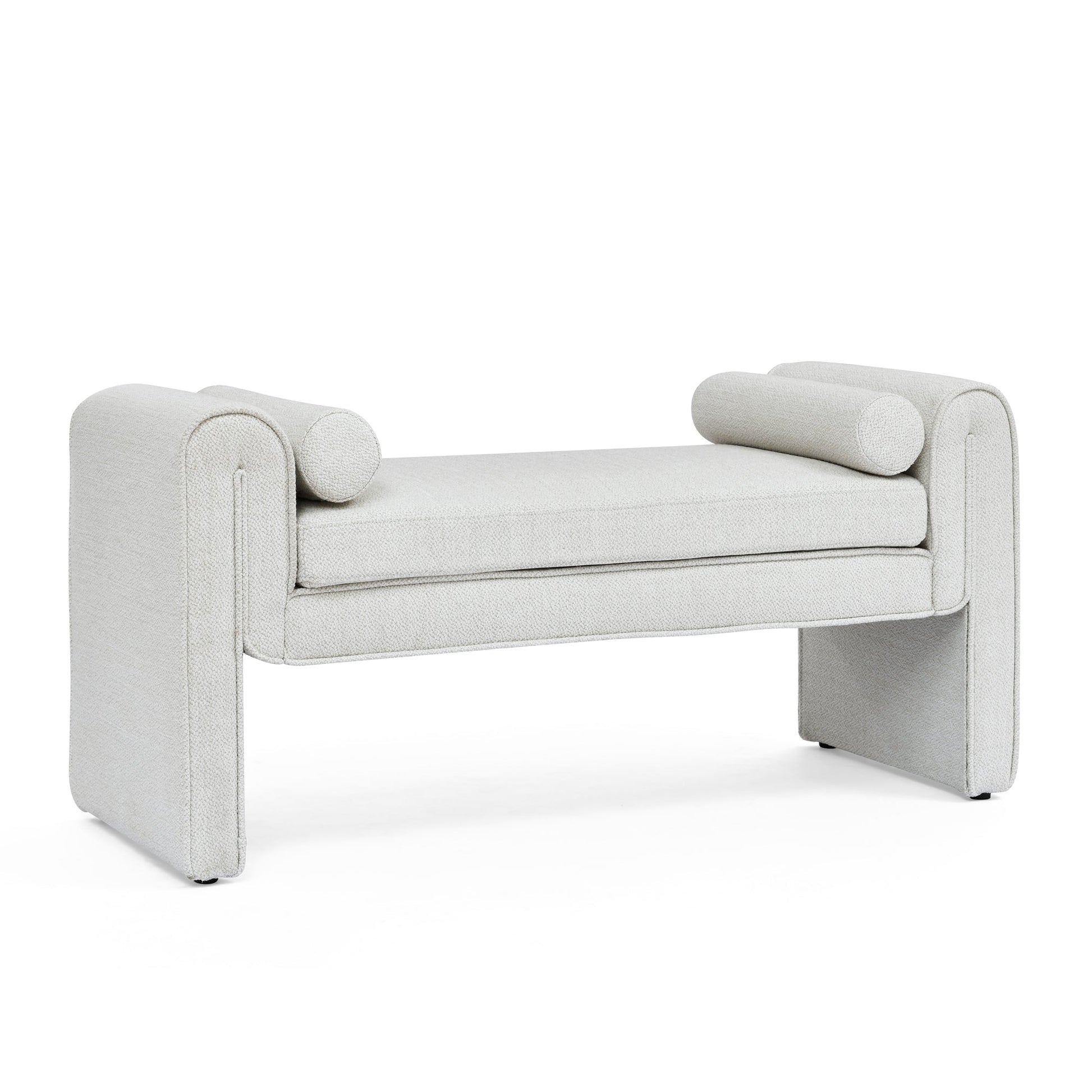 Bedroom storage stool, linen storage stool, large storage space, 50.39 inches white - Korvel