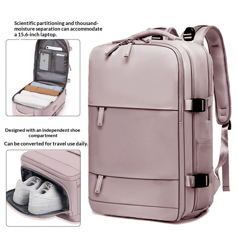 Sac à dos de voyage décontracté pour hommes, imperméable, avec séparation sèche-humide