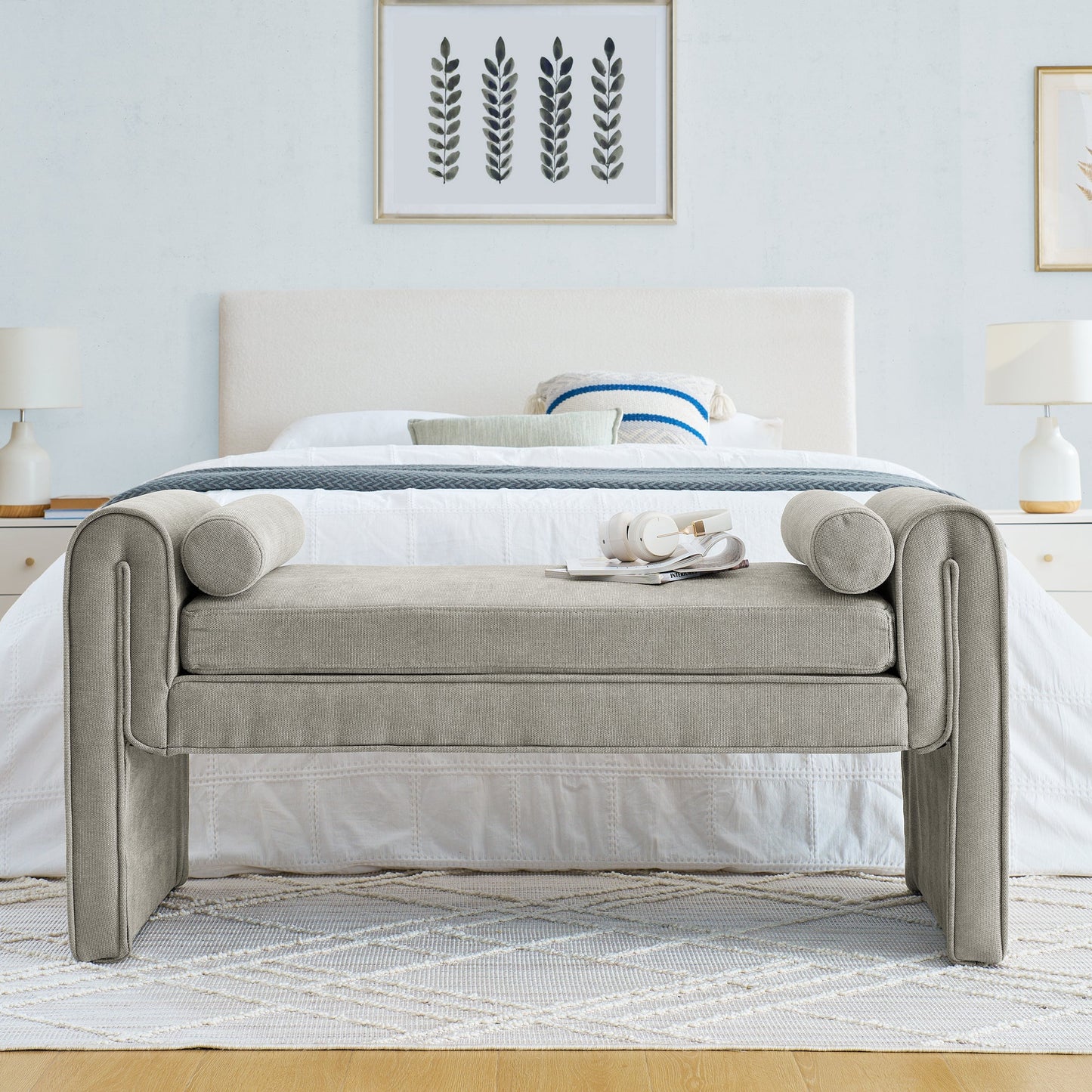Premium Upholstered Storage Bench - 50.39 Inches