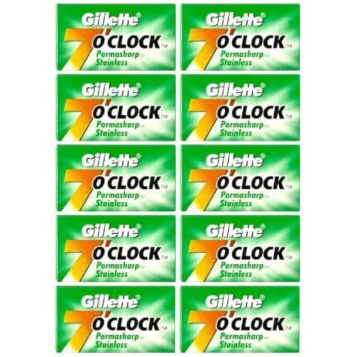 Lames de rasoir Gillette 7 O'clock Super Stainless Double Edge - Pack de 20x5