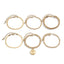 Ins round pendant Bracelet set irregular metallic flat snake chain bracelet - Korvel