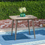 Outdoor Square Acacia Wood Table with Straight Legs, Gray - Korvel