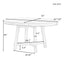 TREXM Farmhouse Round Extendable Dining Table with 16" Leaf Wood Kitchen Table (Espresso) - Korvel