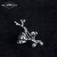 GLSEEVO Vintage Magnolia Brooches For Women Gift 925 Sterling Silver Luxury Brooch Broche Plata De Ley 925 Fine Jewellery - Korvel