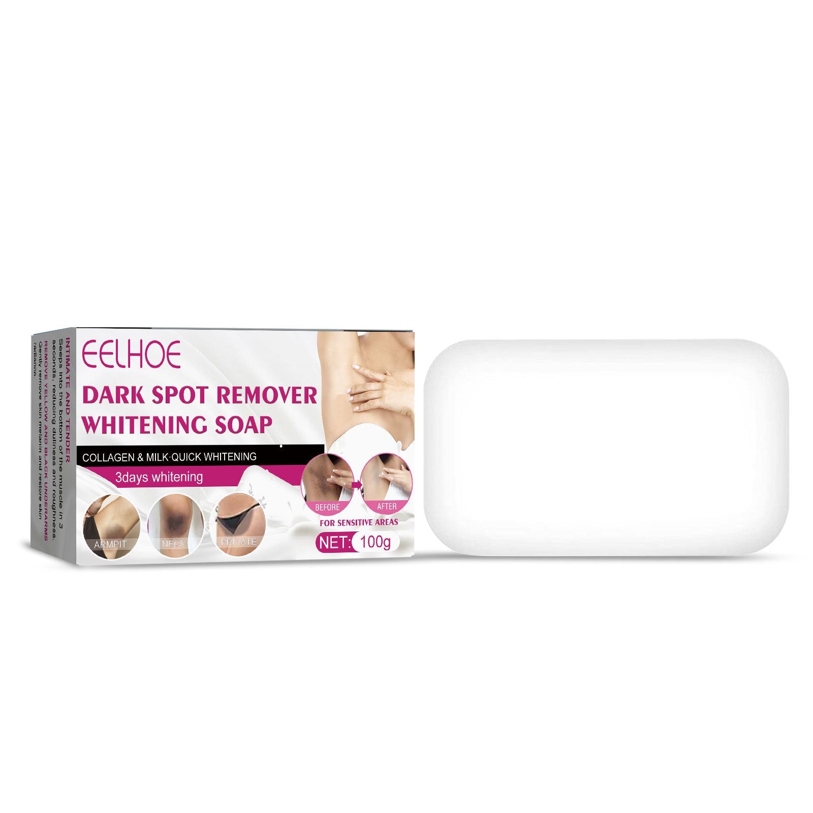 Underarm Beauty Soap, Joint Elbow Clean Desalting Skin Melanin White Body Moisturizing Brightening Skin - Korvel