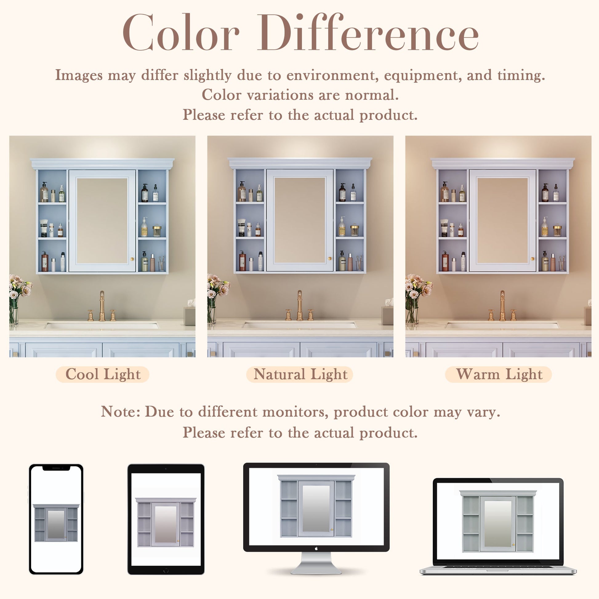 35'' x 28'' Blue Wall Mounted Bathroom Storage Cabinet with Mirror Door, Modern Bathroom Wall Cabinet with Mirror - Korvel