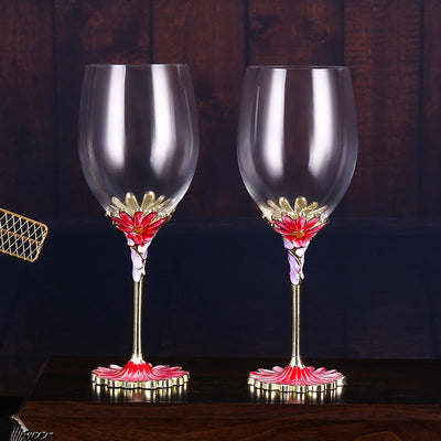European enamel red wine glass gift cup - Korvel