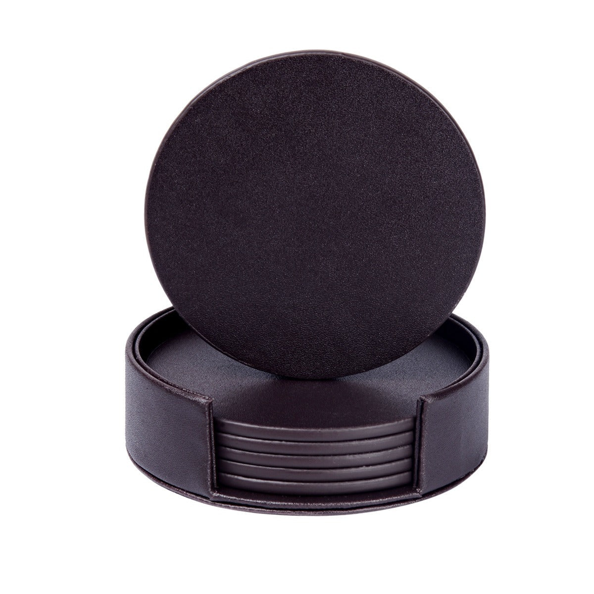 Creative PU leather coaster Exquisite insulated tea water cushion Square leather coaster - Korvel