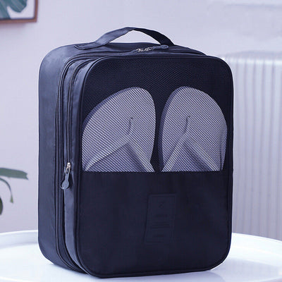 Twill Oxford Cloth Shoes Travel Storage Bags Three-layer Waterproof Shoe Bag - Korvel