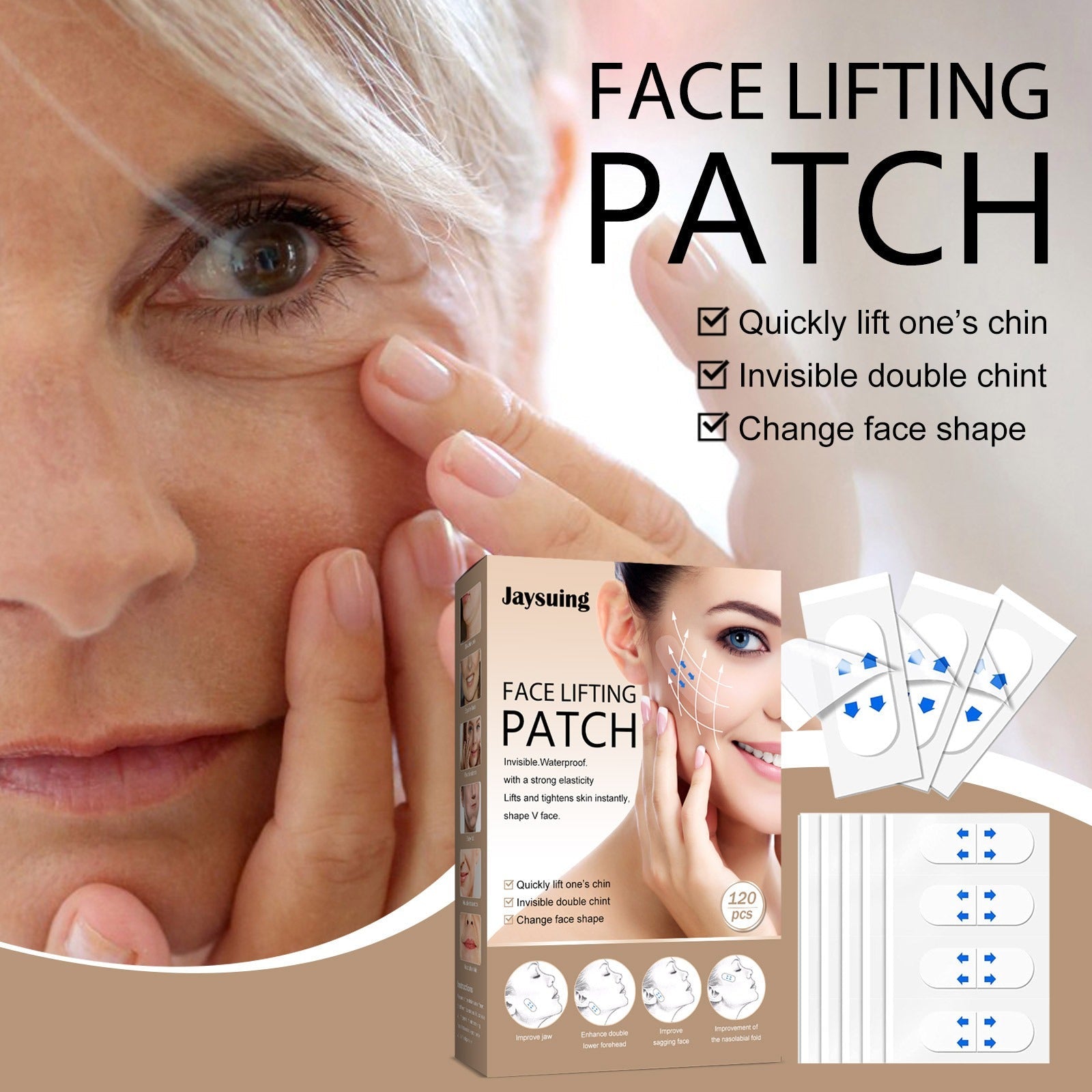 Invisible Face Lift Stickers Lift And Tighten The Chin To Reduce Fine Lines And Shape The V-Shaped Face Stickers - Korvel