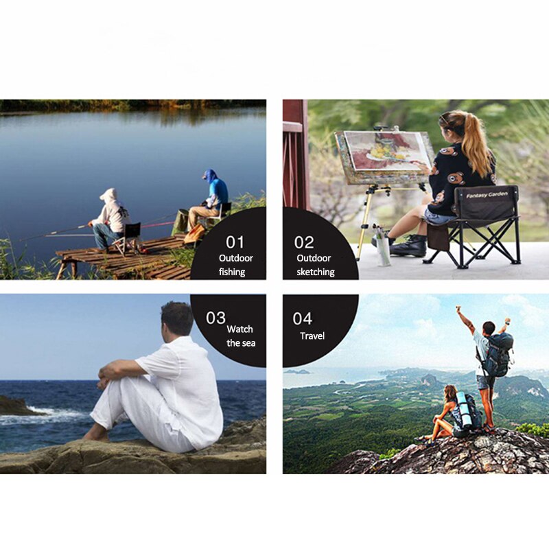 25*22.5*27cm Outdoor Aluminum Folding Stool Chair Small Fishing Stool Chair Portable Camping Outdoor Fishing Chair Fishing Tool - Korvel