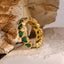 18K Gold-Plated Inlaid Zircon Ring - Korvel