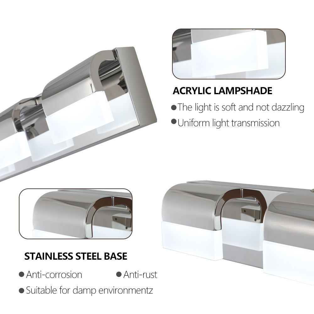 Modern 4-Light LED Vanity Lighting for Bathrooms