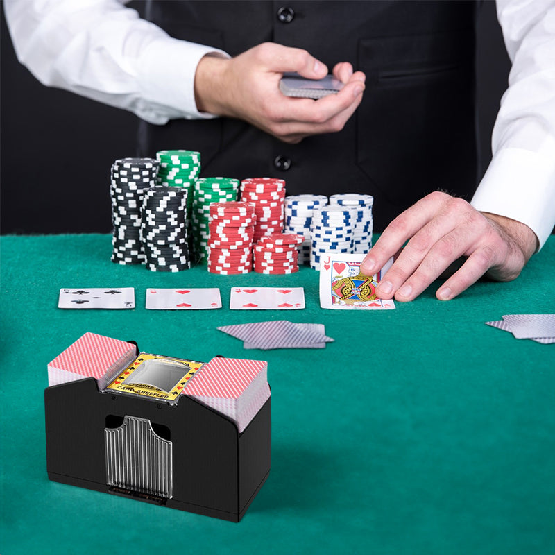 Silent ABS Card Shuffler for Poker and Board Games