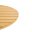Outdoor dining set of 5 simple bamboo dinning table  PE ratten round table 110CM plastic wood top - Korvel