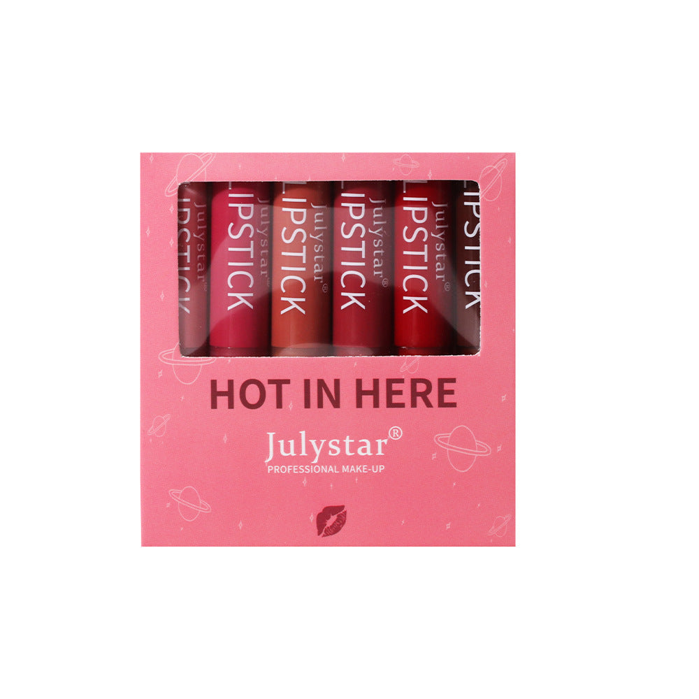 Velvet Foggy Lipstick Cover Box Matte Color Fast Candy Lipstick - Korvel