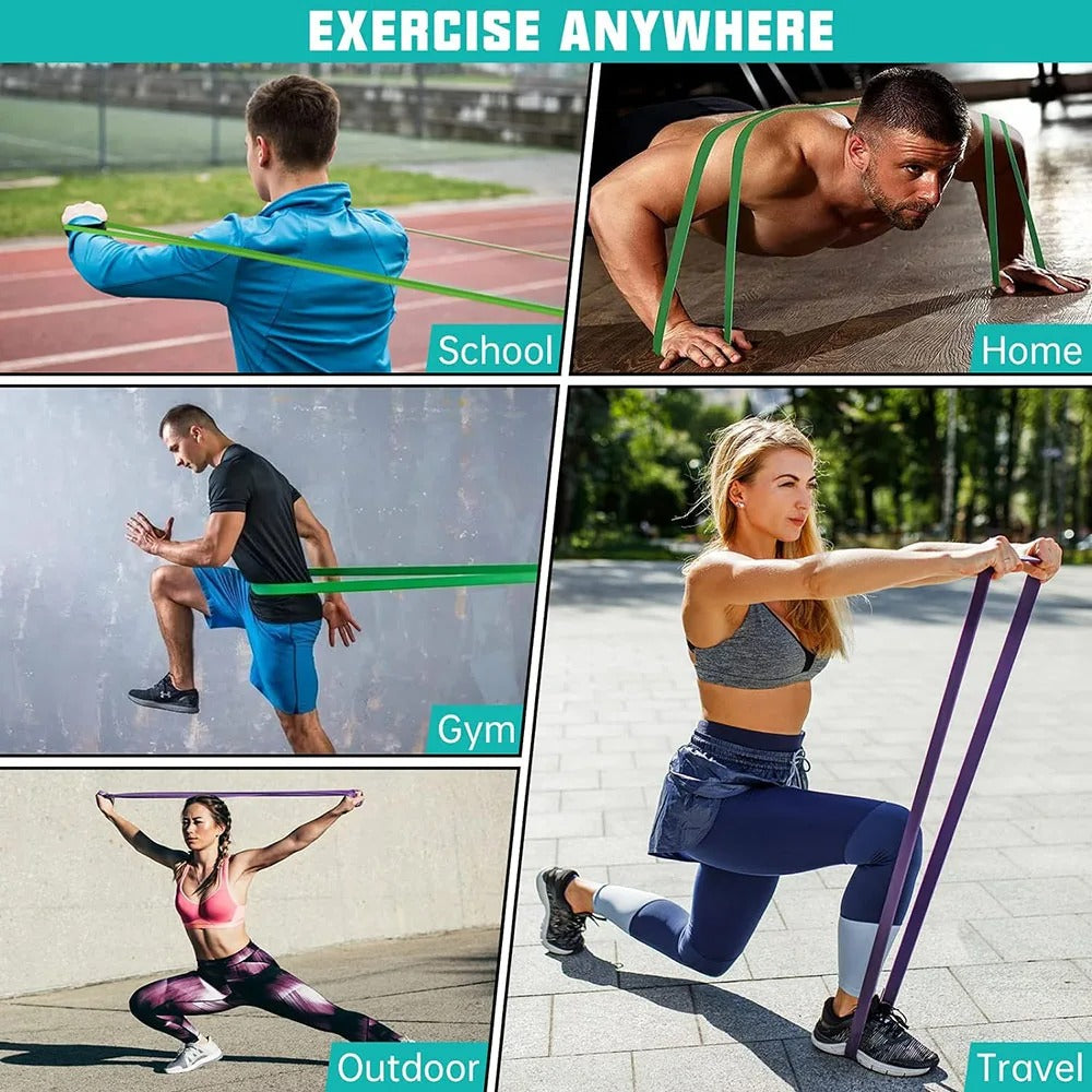 Resistance Band Resistant Latex Sports Elastic Belt Pull Up Assistance Bands For Pilates Training Out Fitness Body Home Gym - Korvel
