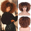 Female Hair African Small Curly Hair Explosion Head Black Chemical Fiber Wig Full Head Set - Korvel