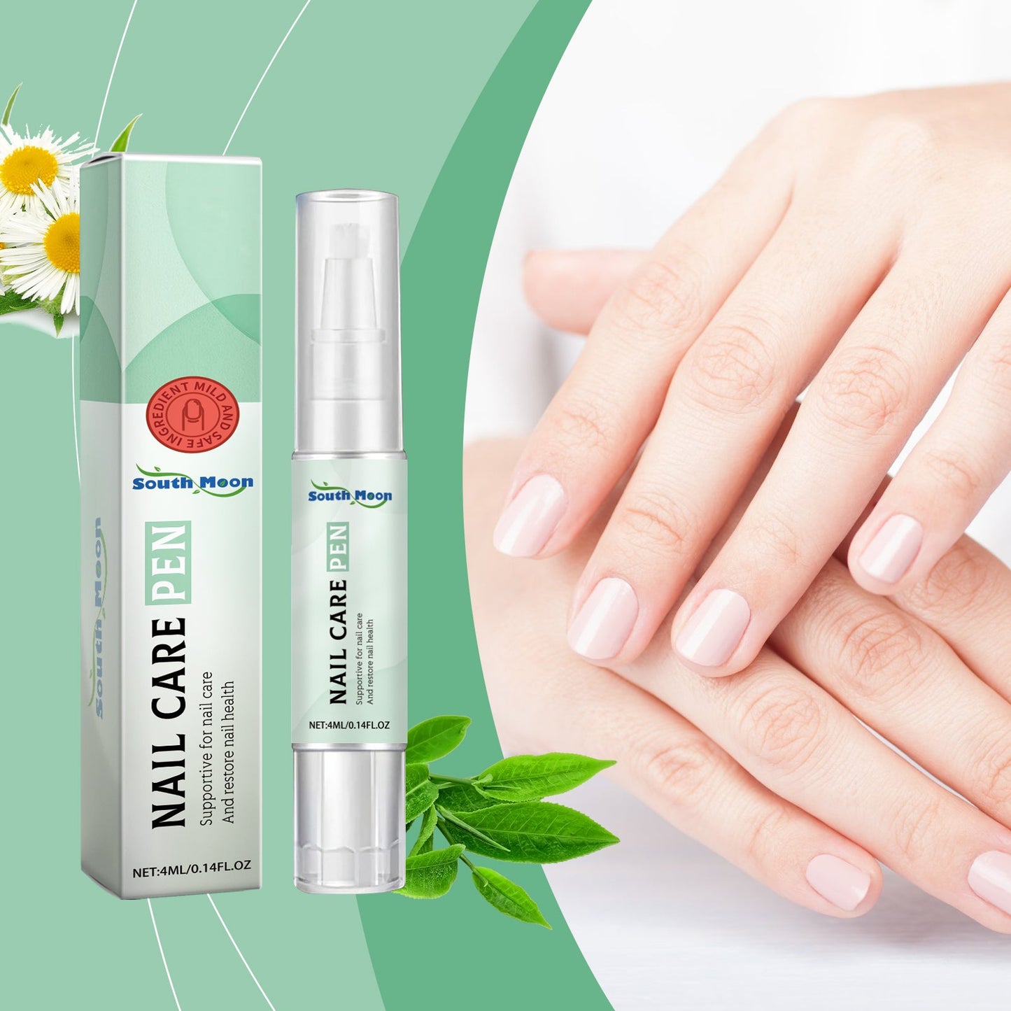 Gray Nail Care Pen Gently Nourishes Fingernails, Cleans And Brightens Nails And Thickens Nails - Korvel