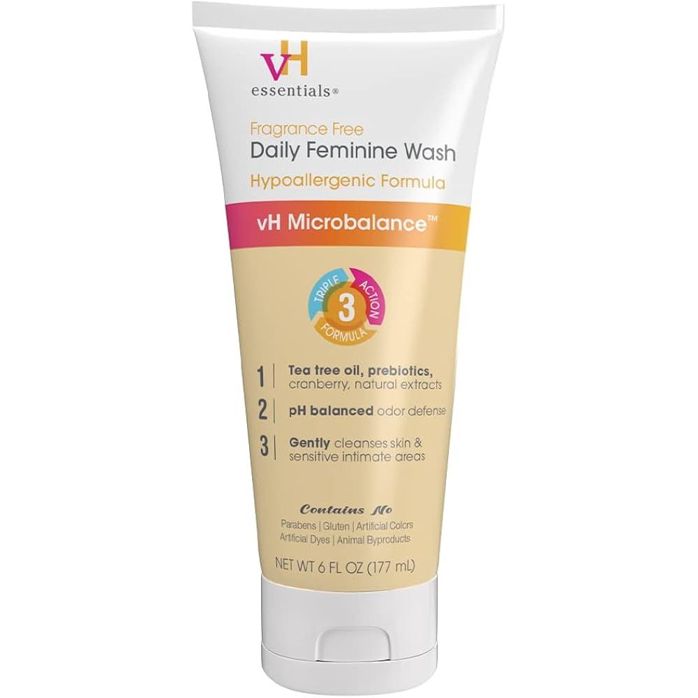 vH Essentials Daily Feminine Wash with Tea Tree Oil & Prebiotics - 6 Oz