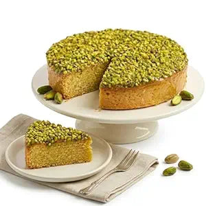 Gâteau Caramel Pistaches Sans Sucre - 9"