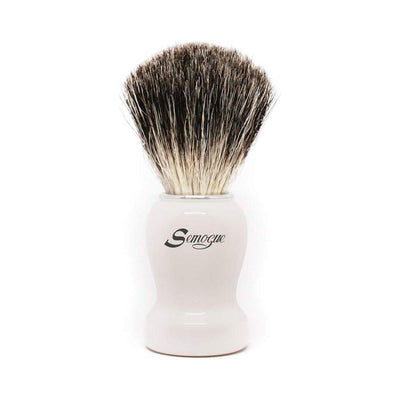 Brocha de Afeitar Semogue Pharos-c3 de Tejón Gris Puro - Blanco Ártico