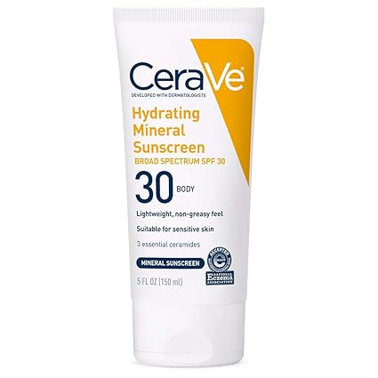 CeraVe Protector Solar Mineral Hidratante SPF 30 - 5 oz
