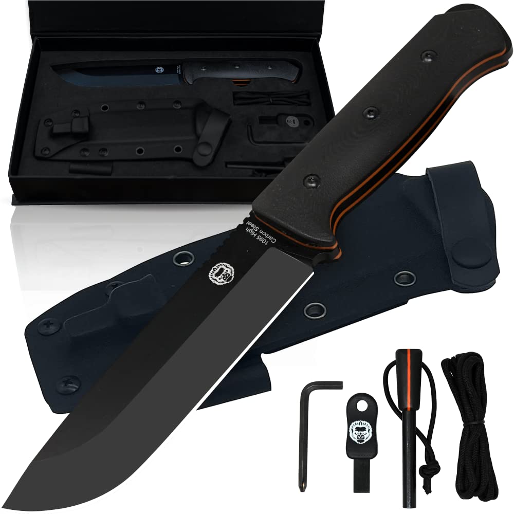 Bushwhacker D2 Steel Bushcraft Survival Knife Gift Set - Ultimate Outdoor Companion - Korvel