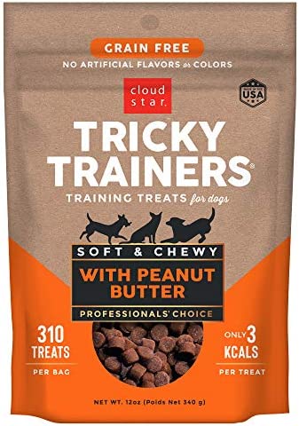 Cloud Star Tricky Trainers Chewy Treats - Sin Granos Sabor a Mantequilla de Maní