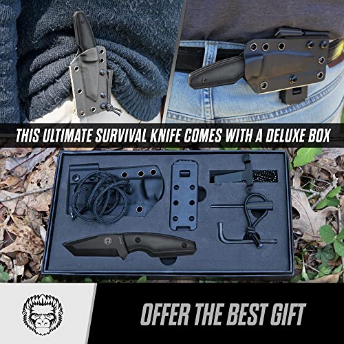 Ultimate Grey Tanto Neck Knife Gift Set for Adventurers - Korvel