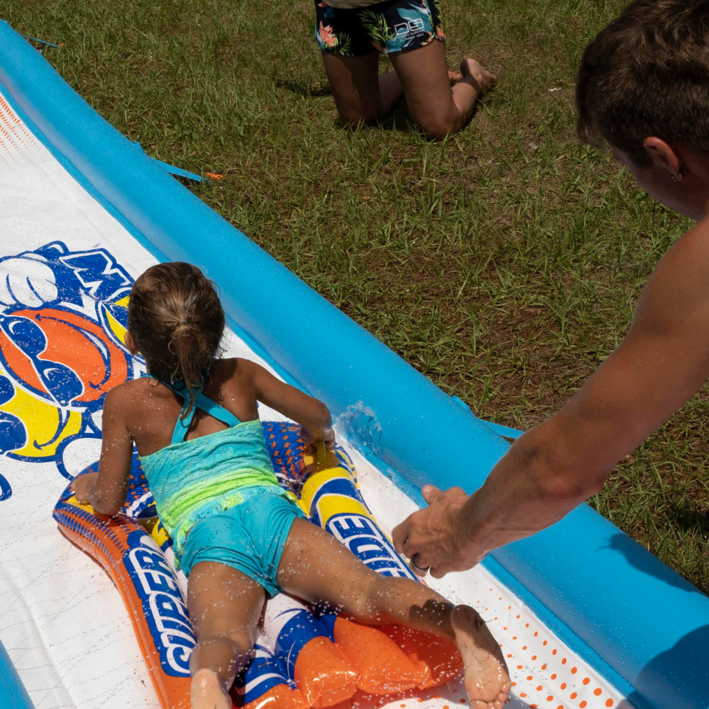 Toboggan de jardin à une voie WOW Sports avec piscine