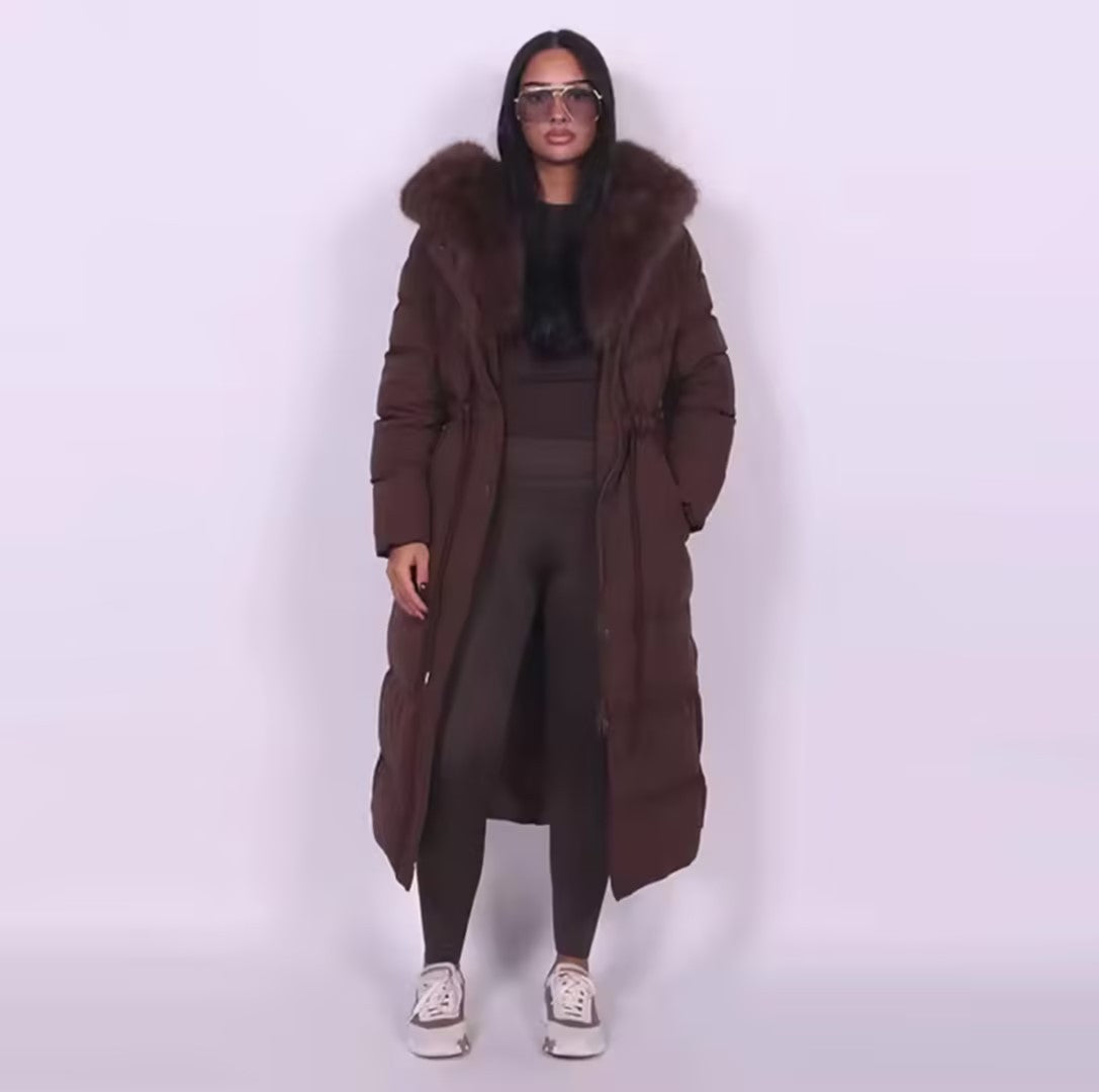 Women's Premium Warm Parka with Detachable Fur Collar