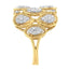 Bague de fiançailles en diamant Art Déco en or jaune 14K - Taille 7