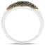 0.45 Carat Genuine Green and Yellow Diamond Sterling Silver Ring