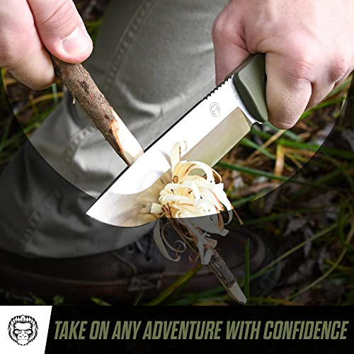 Bushwhacker D2 Steel Bushcraft Survival Knife Gift Set - Ultimate Outdoor Companion - Korvel
