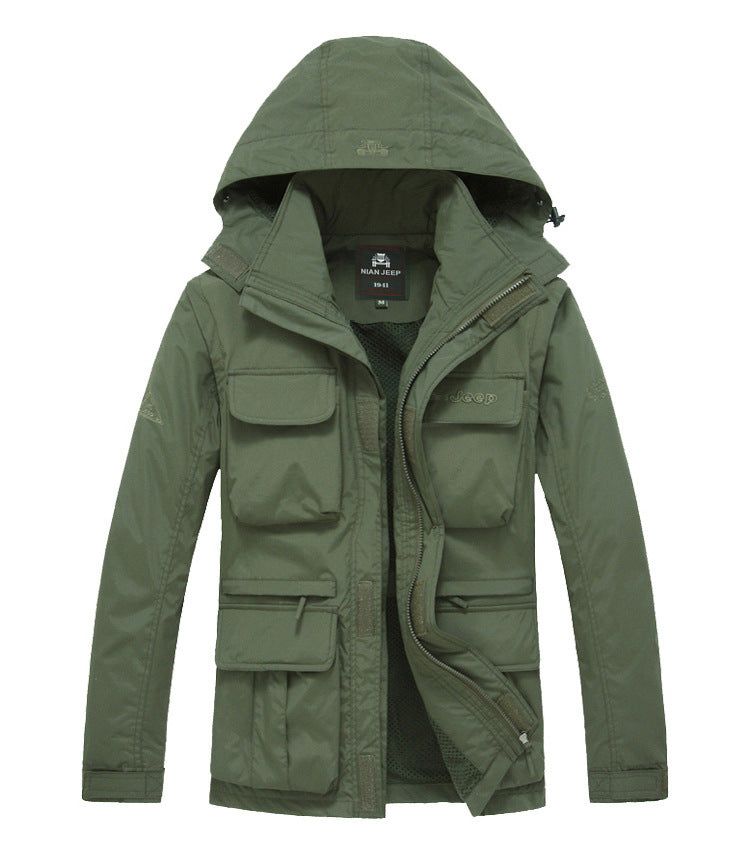 Men's Plus Size Waterproof Breathable Outdoor Jacket