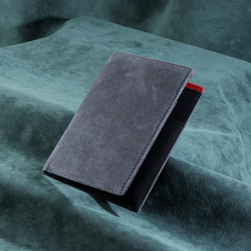 Alcantara Genuine Leather Travel Wallet