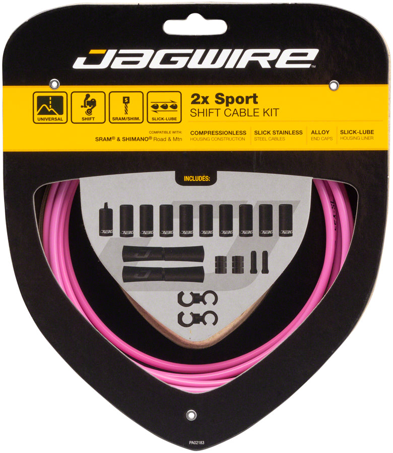Jagwire 2x Sport Shift Cable Kit - Pink