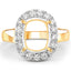Bague de fiançailles semi-montée en or jaune 14K avec diamant blanc de 0,51 carat
