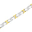 Pulsera de Infinito de Diamantes de Plata Esterlina Bañada en Oro Amarillo de 10k - Tamaño 7.25"