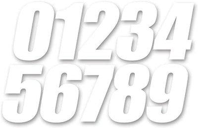 D'cor Visuals Number 9 Decals - 3 Pack (White 6")