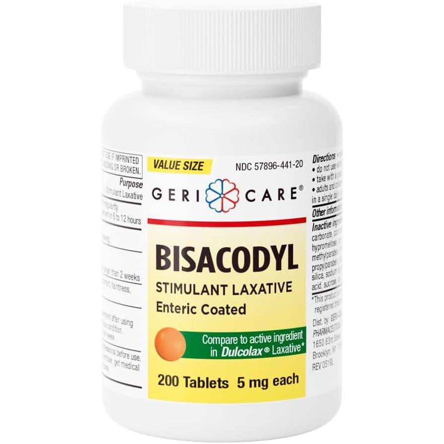 BISACODYL STM LAX TB 5MG 200 EC - Gentle Digestive Support