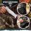 Tracker D2 Premium Bushcraft Survival Knife Set (Black & Gray) - Korvel