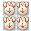 Edible Royal Icing Decorations - Monkey Face - 4 Count
