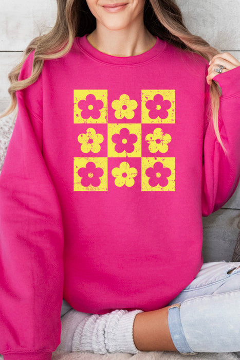 Flower Squares Sweatshirt