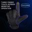 Outdoor warm cold windproof riding gloves touch screen windproof and anti-skid women's velvet full finger gloves - Korvel