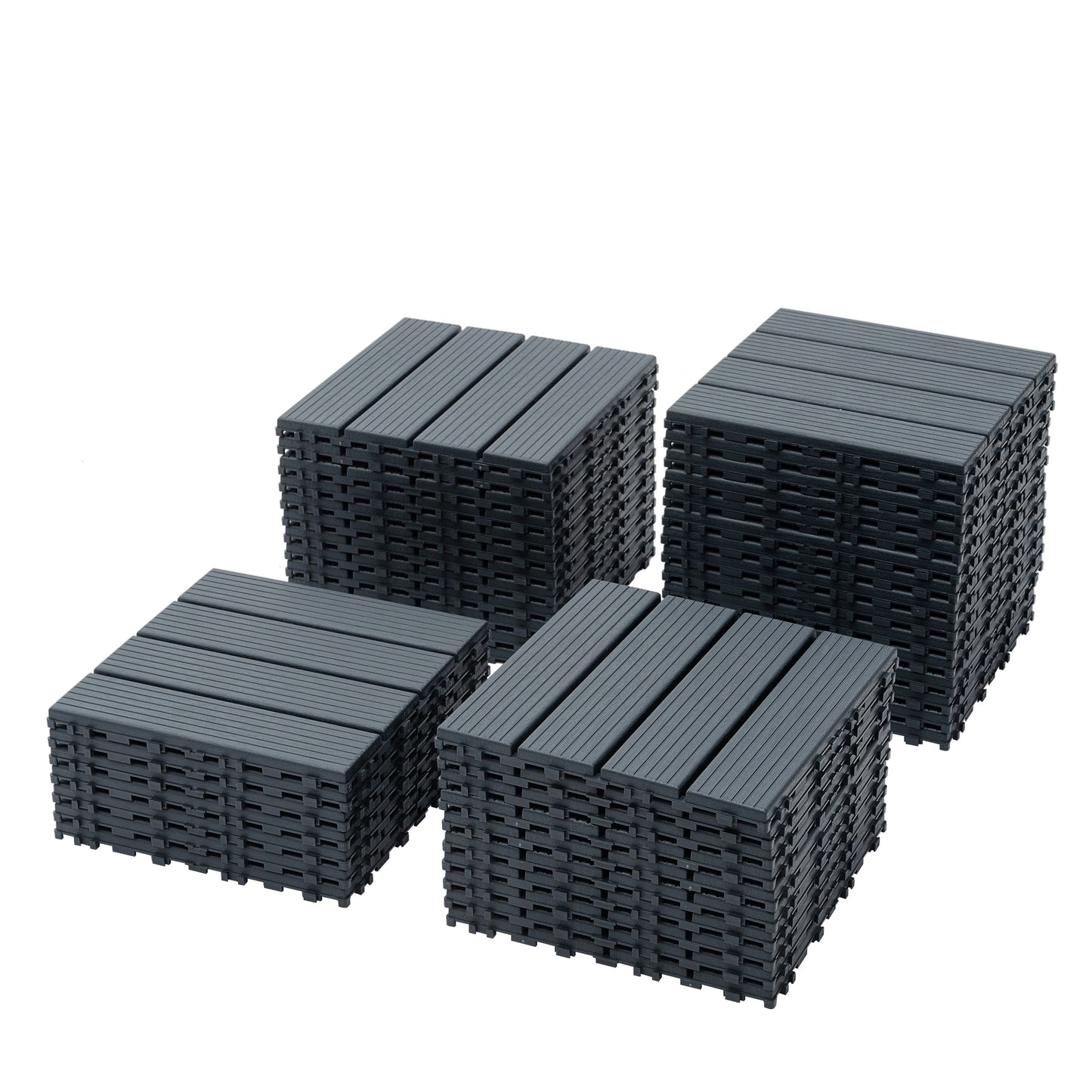 Premium Plastic Interlocking Deck Tiles - 44 Pack