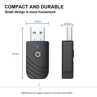 New 5.0 Bluetooth Audio Receiver Transmitter Three in One USB Adapter TV Computer Car SY319 - Korvel