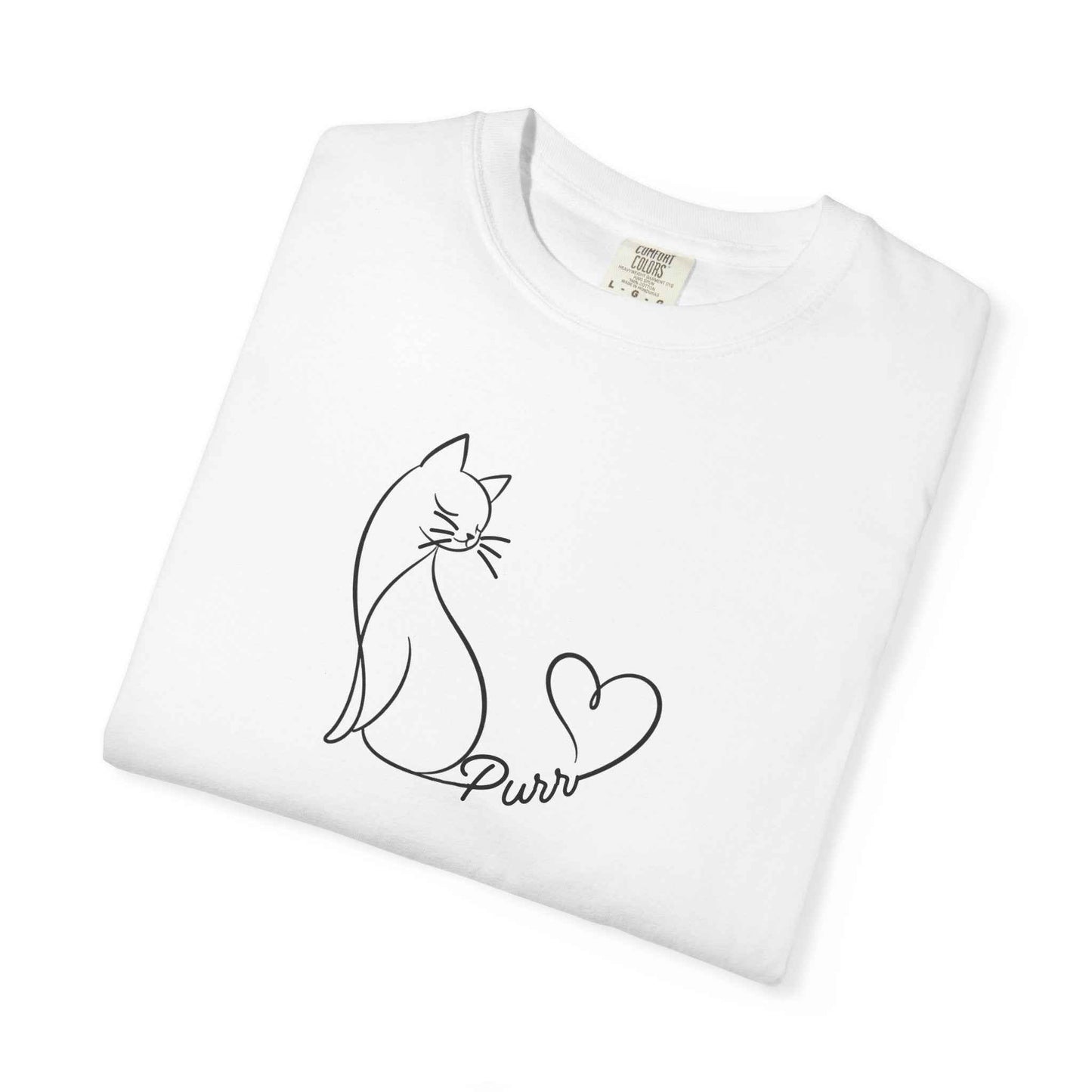 Purr Line Art Cat Unisex T-Shirt
